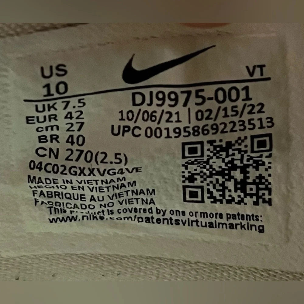 Nike Air VaporMax 2021 Flyknit Womens Size 10 Running Shoes Sneakers White - Picture 9 of 10